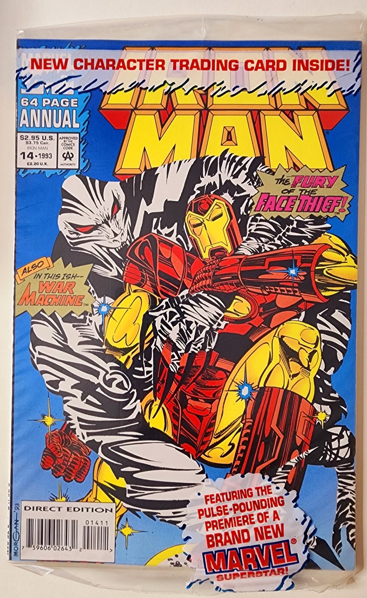 Iron Man Annual 14 in Polybag VF NM Without Fear Comics