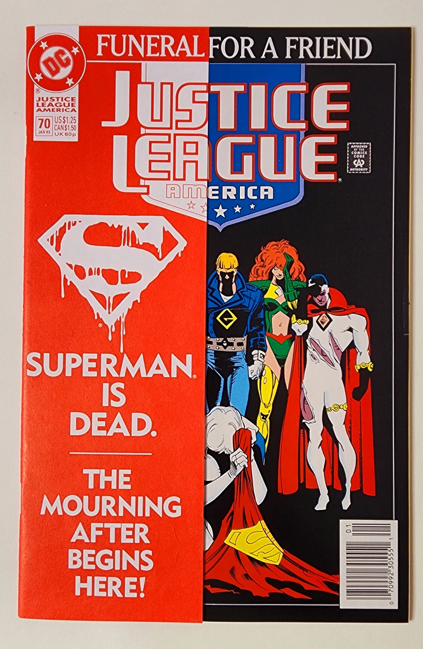 Justice League America #70 Newsstand (NM-)