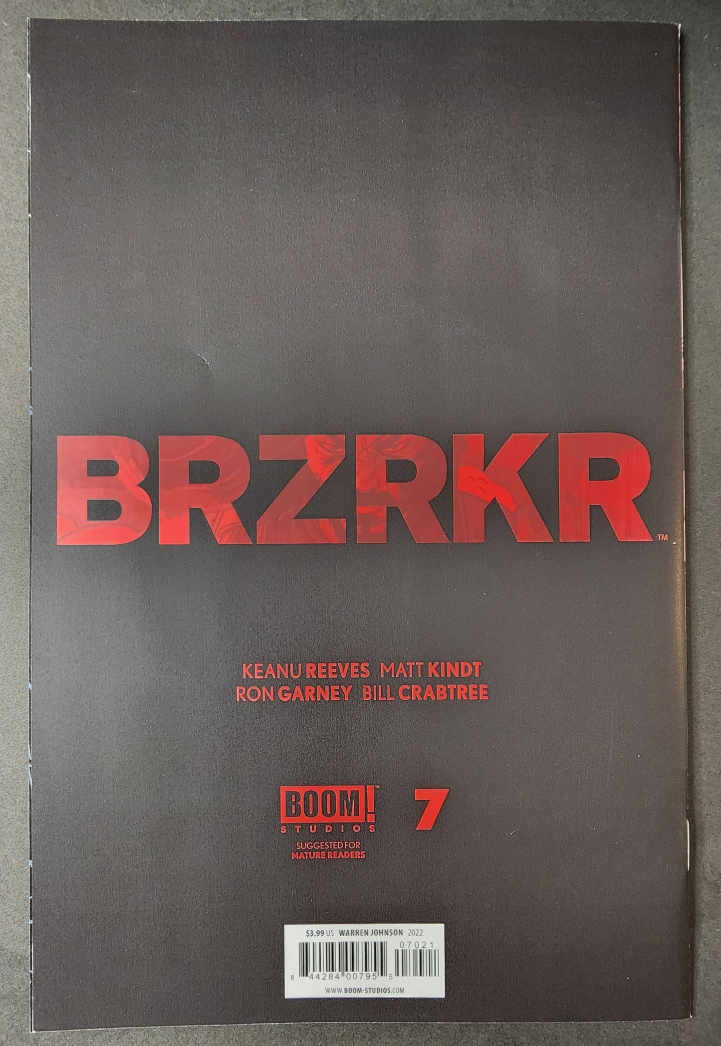 BRZRKR #7 Cover B (VF/NM)